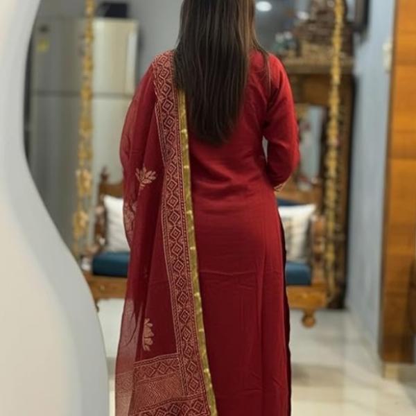 ANNI Designer Women's Rayon Viscose Straight fit Printed Embroidered Kurta with Pant & Dupatta | Ethnic Kurta Set for Women | Daily, Office & Festive Traditional