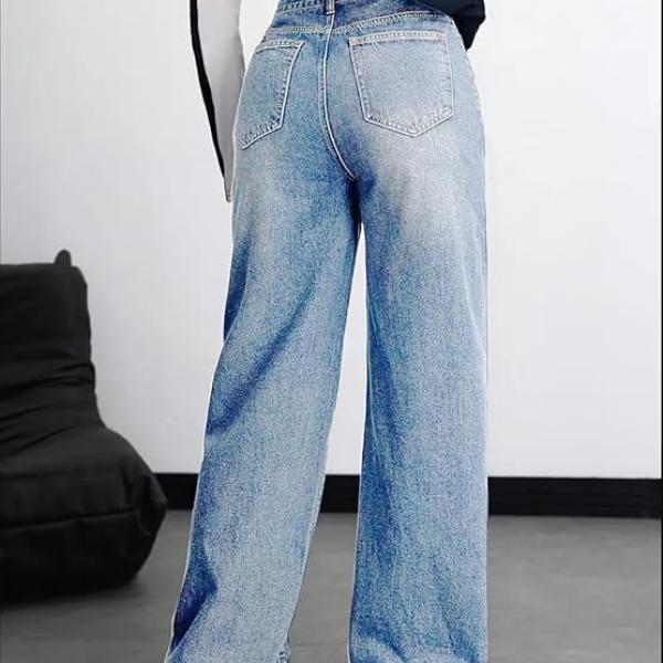 Nifty Women's Denim Stretchable High Waist Baggy Jeans for Women