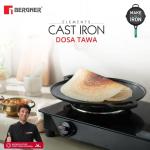 Bergner Eco cast iron Dosa tawa-Black (30 cm):1 unit