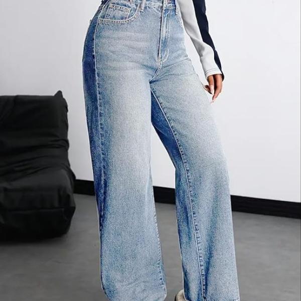 Nifty Women's Denim Stretchable High Waist Baggy Jeans for Women