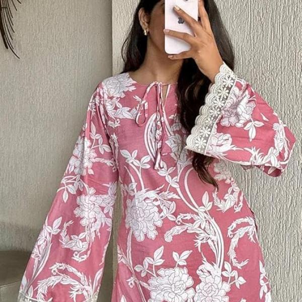 Avayayat Women’s Printed Short Kurti for Girls | Regular Wear Flared Tunic Top | Stylish & Comfortable Rayon Kurti