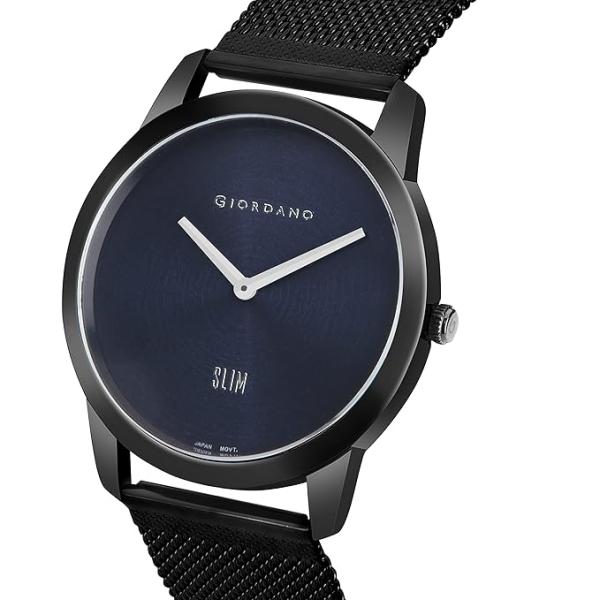 Giordano Slim Watch Collection Analog Watch for Men & Boys | Mesh Metal Band with Stainless Steel Case Round Shape Water Resistant Wrist Watch - GD-4064