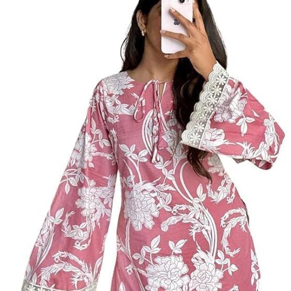 Avayayat Women’s Printed Short Kurti for Girls | Regular Wear Flared Tunic Top | Stylish & Comfortable Rayon Kurti