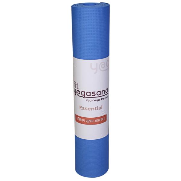 Yogasana Essential yoga mat(2X6 Feet)-blue:1 unit
