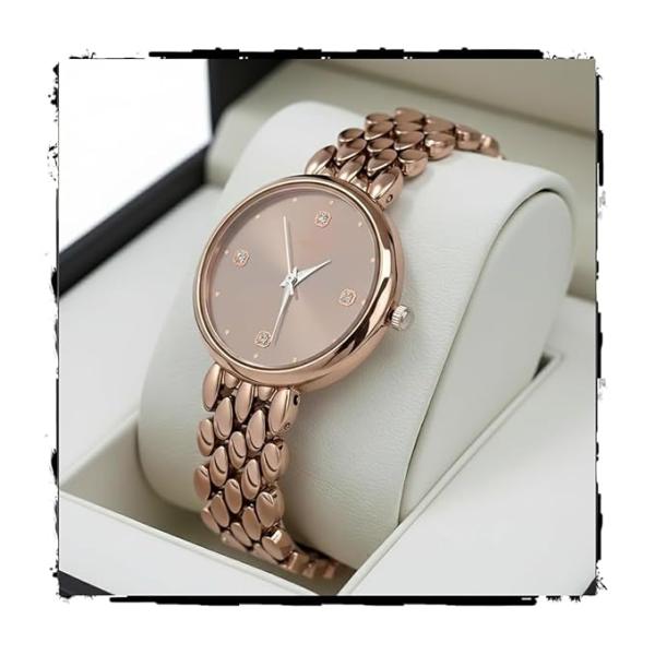 styledose Women’s Diamond Studded Watch | Premium Metal Bracelet Strap | Analog Quartz Movemnet Ladies Wrist Watch | Watch for Women & Girls | Wrist Watches for Women's & Girls&Ladies