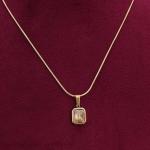 PALMONAS Everyday Exquisite Yellow Stone Gold Necklace for Womens - Waterproof & Anti-Tarnish