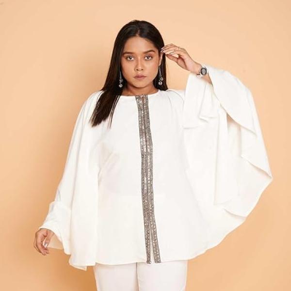 Noorani Glam Set for Women | Scuba Fabric Ethnic Co-Ord Set