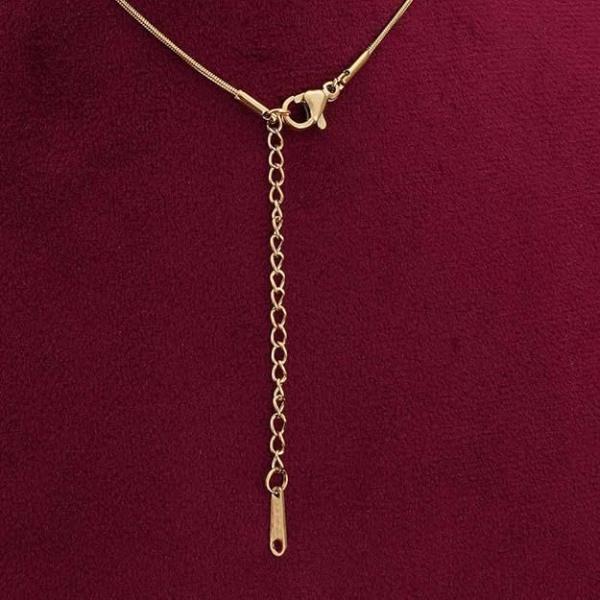 PALMONAS Everyday Exquisite Yellow Stone Gold Necklace for Womens - Waterproof & Anti-Tarnish
