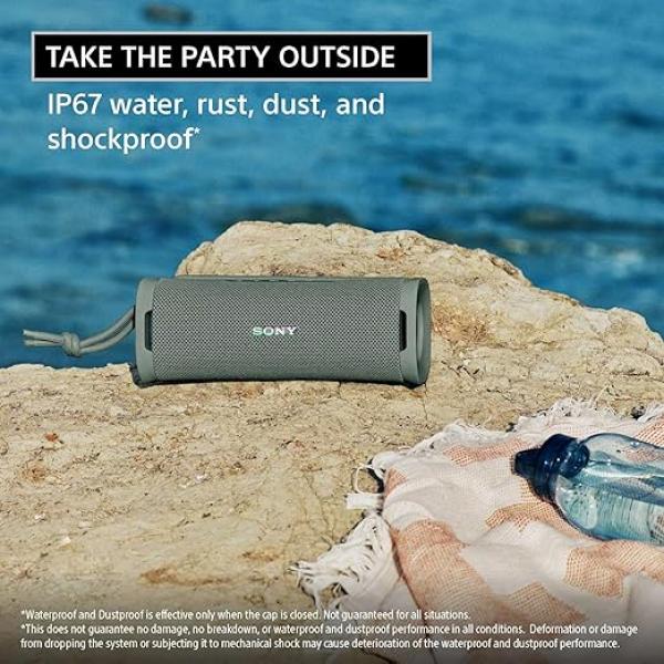 Sony ULT Field 1 Wireless Bluetooth Speaker, 12hrs Playtime, Massive Bass, Hands Free Calling, IP67 Water, Dust & Rustproof, Sound Connect App-Black