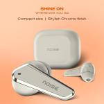 Noise Buds N1 Truly Wireless Earbuds with Chrome Finish, 40H of Playtime, Quad Mic with ENC, Ultra Low Latency Gaming (Up to 40 Ms), Instacharge(10 Min=120 Min), Bluetooth V5.3(Calm Beige)