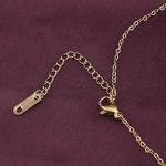 PALMONAS Black Stone Necklace for Women - Gold Plated Necklace Chain, Waterproof & Anti Tarnish Jewellery | Gift For Women & Girls
