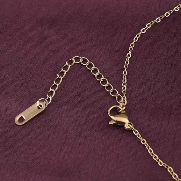 PALMONAS Black Stone Necklace for Women - Gold Plated Necklace Chain, Waterproof & Anti Tarnish Jewellery | Gift For Women & Girls