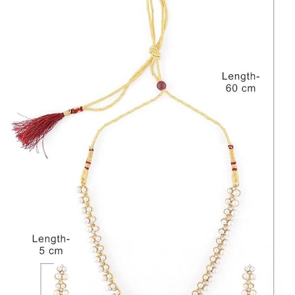 ZAVERI PEARLS Contemporary Look Pearls Choker Jewellery Set For Women-ZPFK9439
