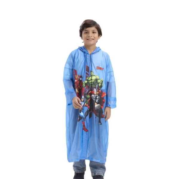 Avengers Boy's Full-Sleeve Raincoat - 4 To 5 Years (Sky Blue) : 27 Inch