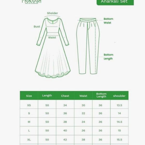 MOKOSH Women’s Silk Anarkali Suit Floral Thread & Sequin Embroidered Kurta Pant Dupatta Set Ethnic Wear