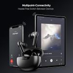 Boat Airdopes 300, Cinematic Spatial Audio, 50HRS Battery, 4Mic AI ENx, Fast Charge, App Support, Low Latency, IPX4, v5.3 Bluetooth Earbuds, TWS Ear Buds Wireless Earphones with mic (Gunmetal Black)