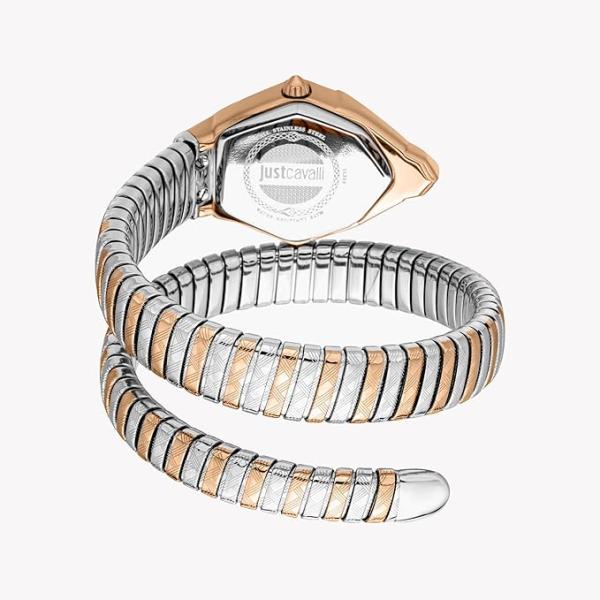Just Cavalli Signature Snake Womens Stainless Steel Rose Gold Color Watch - JC1L303M0065