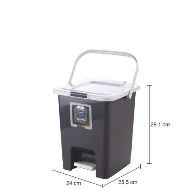 JOyo Square  Pedal Dust - Bin (Grey-Assembled) - 10L : 1 Unit