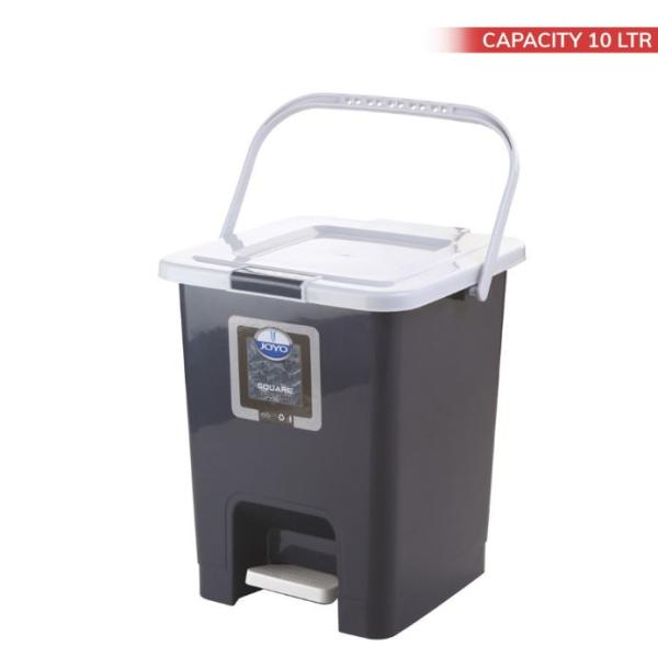 JOyo Square  Pedal Dust - Bin (Grey-Assembled) - 10L : 1 Unit