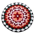 Elegant weavers rangoli round mat-multi colour:60X60cm