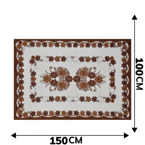 MHF Daisy polyester table cover-Brown:1 unit