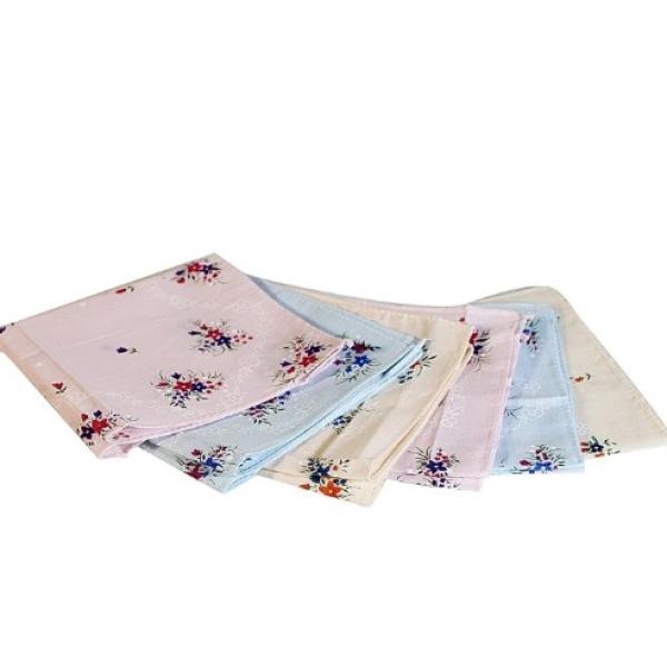 No Fuss Women's Hanky - Multicolor : 6  Pieces