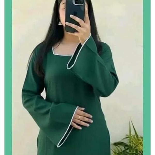 Women's Sleeve Kurti Top | Square Neck Casual Tunic | Soft Comfortable Top for Women