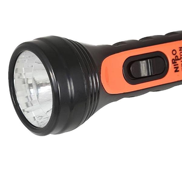 Nippo triton rechargeable LED torch 1W: 1Unit