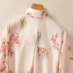 Gufrina Women's Pink Floral Printed Button Down Western Shirt with Collared Neck and Half Sleeves in Relaxed Fit Style