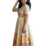 ROYALICA Women's Pure Cotton Maxi Midi Dress Western Dress for Women Elegant Floral Printed Long Dresses | Soft & Breathable Fabric | Casual Trending Dress for Women