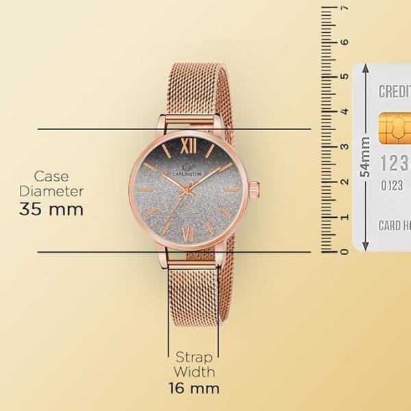 Carlington Analog Watches for Women with mesh Strap - CT 2018