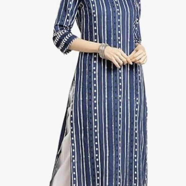 rytras Womens Cotton Straight Fit Printed Kurta