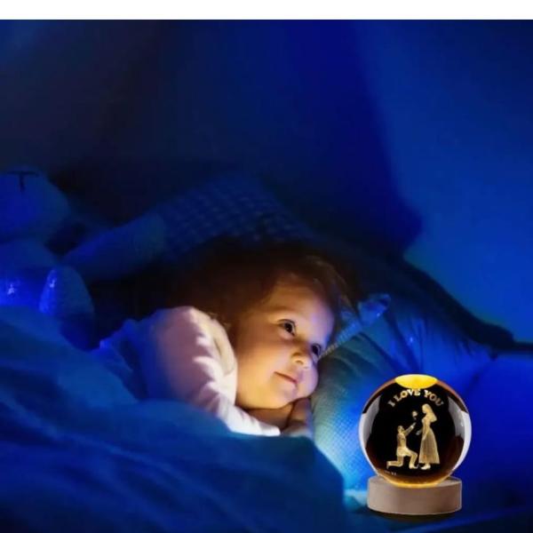 DesiDiya 3D crystal love you lamp for couples: 1 unit