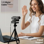 ZEBRONICS Zeb-Live PRO Full HD Webcam 1080p, with Microphone, Night vision, Ethernet Connectivity (Black)