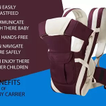 Cutieful High Quality Bag with Strong Belt 4 in 1 Position Baby Carrier (Purple, Front carry facing out)