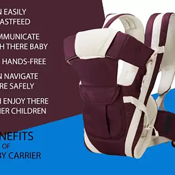 Cutieful High Quality Bag with Strong Belt 4 in 1 Position Baby Carrier (Purple, Front carry facing out)
