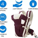 Cutieful High Quality Bag with Strong Belt 4 in 1 Position Baby Carrier (Purple, Front carry facing out)