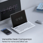 Portronics Bubble Dock Bluetooth, Wireless Handheld Laptop Keyboard Compatible with Desktop, Laptop, Mac with Tablet/Smartphone holder 12 inch wide & On/Off switch,Compact Tenkeyless (White)
