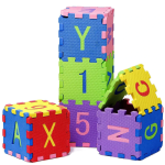 KOBBET 36Pcs ABCD Alphabet Puzzle Foam Mat for Interlocking Learning Alphabet & Number (Multicolor)