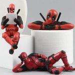 SIMESTICH Deadpool Ornaments, Action Figures, Superhero Action Figures (Red)