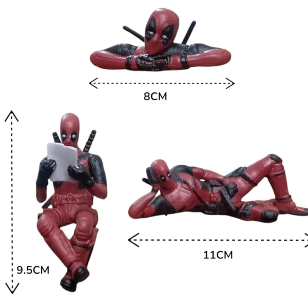 SIMESTICH Deadpool Ornaments, Action Figures, Superhero Action Figures (Red)