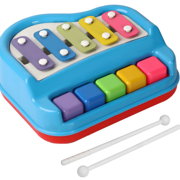 Angel Kids 2 in 1 Xylophone and Mini Piano for Kids Educational Musical Instruments Toy (Multicolor)
