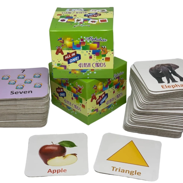 gurukanth All in One Flash Cards for Kids (Non-Tearable flashcards - Water Proof) (Multicolor)