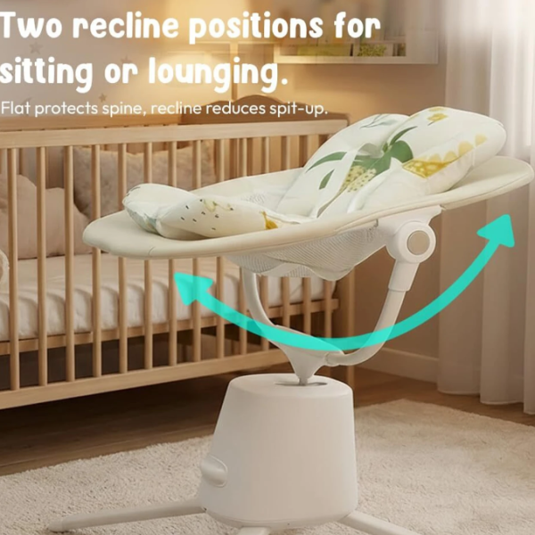 StarAndDaisy Baby Multi-Function Rocker Chair with 5-Level Auto Swing, Bluetooth & Remote Rocker (Beige)