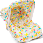 V House Magic 12-in-1 Baby Carry Cot and Rocking Chair with Rainbow and Star Print Canopy Bouncer (Yellow)
