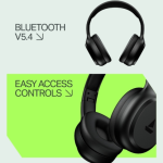boAt Rockerz 421 Over Ear Bluetooth Wireless Headphones with 60 hours Playback Time, 40 mm Drivers with boAt Signature Sound and Adaptive Fit (Black Sabre)