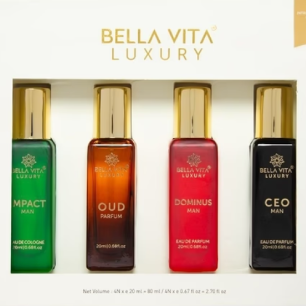 Bella Vita Luxury Man Perfume Gift Set (4 x 20 ml)
