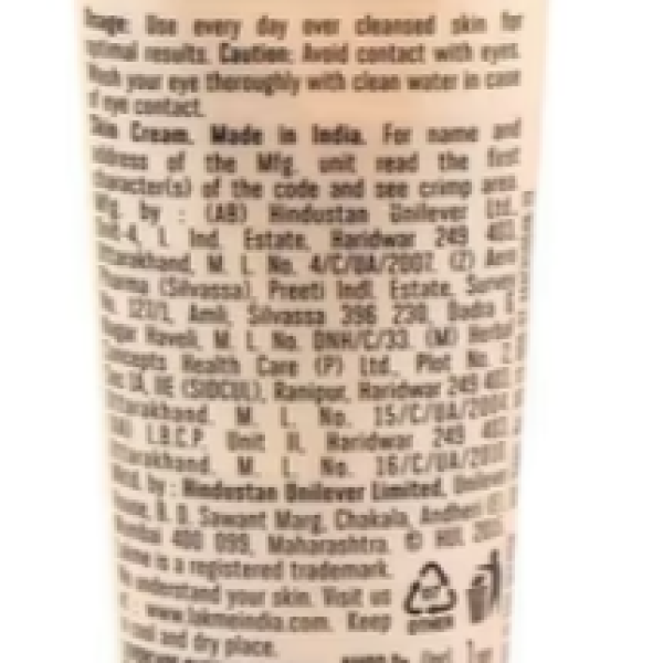 Lakme 9 to 5 All In 1 SPF 30 PA++ Instant Skin Stylist CC Cream 30 g