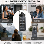 Flipkart SmartBuy Motivational Travel Plastic Water Bottle 2000 ml Plastic Bottle (Pack of 1, Black)