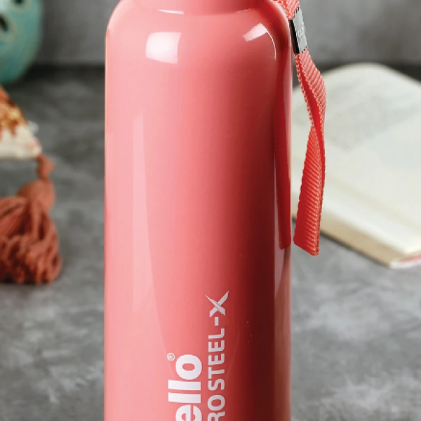Cello PURO STEEL X BENZ 900 650 ml Steel Bottle (Pack of 1, Pink)